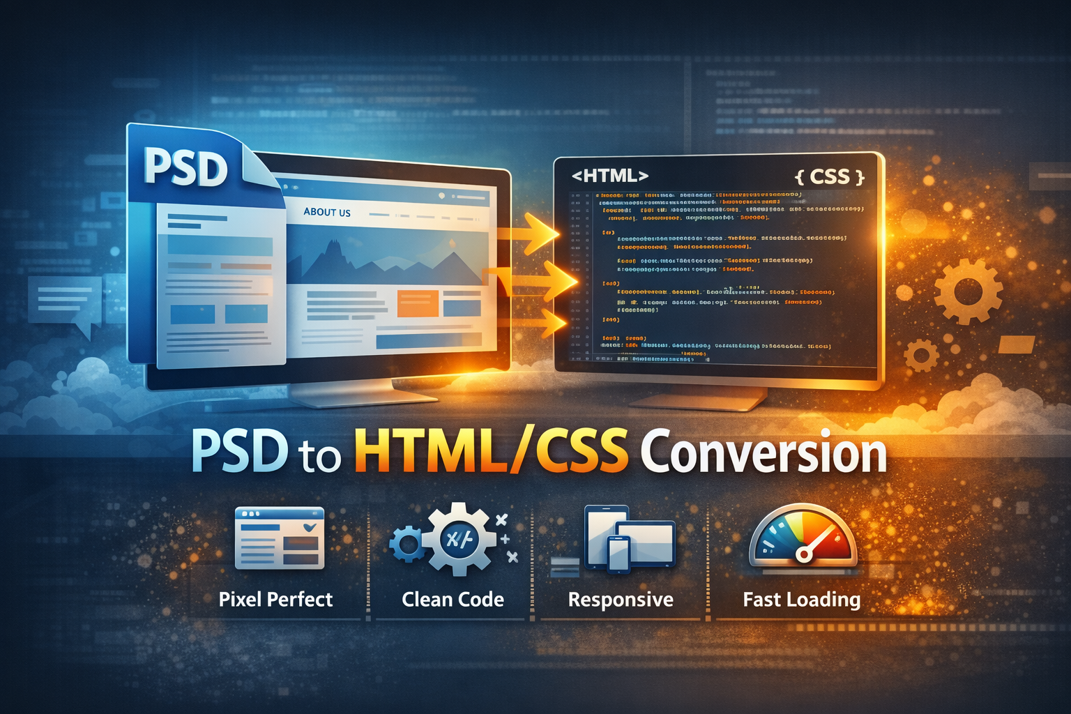 PSD to HTMLCSS Conversion